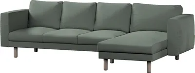 Produktbild von Dekoria Bezug für Norsborg 4-Sitzer Sofa mit Recamiere, grün, Norsborg Bezug für 4-Sitzer Sofa mit Recamiere