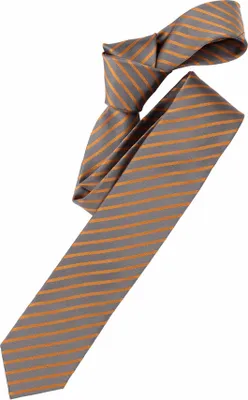 Produktbild von VENTI Herren Business-Krawatte 6cm Seide Struktur Gelb gestreift
