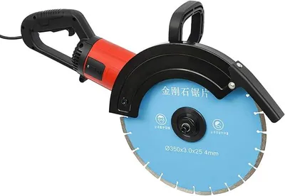Image de Fraiseuse pour murs de 3,5 kW, fraiseuse électrique pour rainures, machine pour découper des rainures dans les murs, lame de 350 mm, 3800 RPM, profondeur de coupe de 140 mm, coupe sans poussière, machine électrique pour rainures