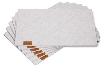 Produktbild von Hoffmann Platzset Filz 45x30 cm 6er-Set hellgrau hitzebeständig