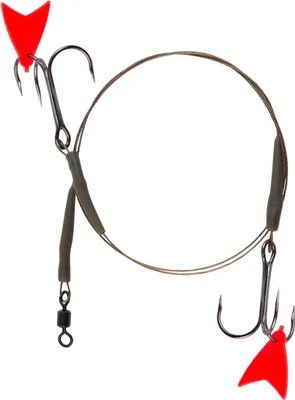 Produktbild von Skeater Deadbait Piketrace 7X7 - Stahlvorfach mit Drillingshaken, Größe:8