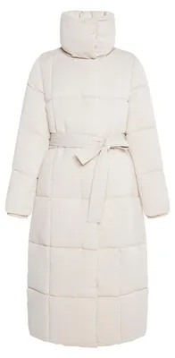 Produktbild von AODA damen langer steppmantel - wollweiss, L