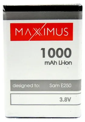 Zdjęcie produktu dla Bateria Maxximus Do Samsunga E250 1000Mah