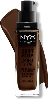Immagine prodotto di NYX Professional Makeup Can't Stop Won't Stop Fondotinta a copertura totale Deep Ebony 30ml