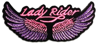 Produktbild von Lady Rider Biker - Aufnäher, Bügelbild, Aufbügler, Applikationen, Patches, Flicken, Zum Aufbügeln, Größe: 11.0 x 5.0 cm
