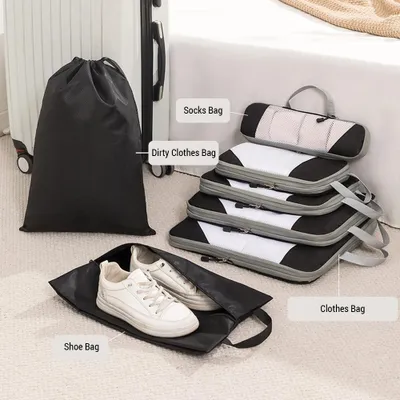 Productafbeelding van 1 set compressiepakzakken, samendrukbare reistassen voor handbagage
