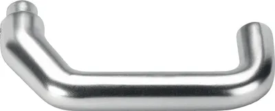 Image de AMF béquille de porte 476L forme U coudée 4 pans 8mm métal léger F1 couleur argent - 15511