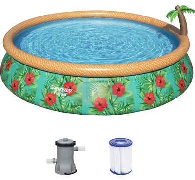 Immagine prodotto di Bestway 57416 - Piscina Fast Set - Paradise Palms (457x84cm) incl. pompa filtro Piscina