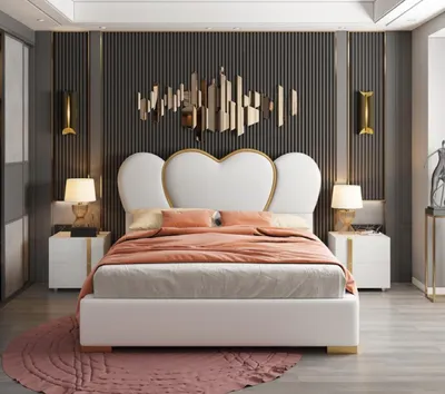 Produktbild von Design Bett Schlafzimmer Doppelbett Hotel Luxus Polster Einrichtung