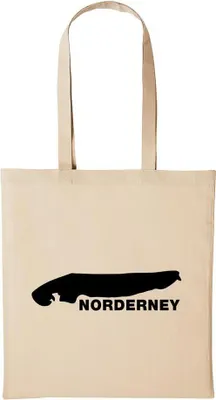 Produktbild von Huuraa Baumwollbeutel Norderney Geschenk Einkaufstasche Natural 10 Liter Baumwolle Norderney Accessoire