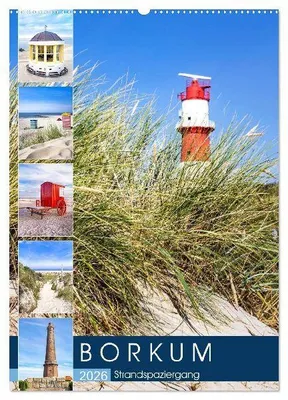 Produktbild von Borkum Strandspaziergang (Wandkalender 2026 DIN A2 hoch), CALVENDO Monatskalender