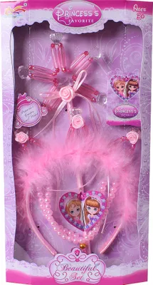 Produktbild von Prinzessin Set 3- teilig Krone mit Perlenkette und Zepter Princess Favorite Spielset Karneval Fasching Geburtstag