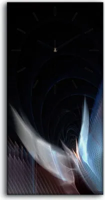 Produktbild von Dekor Leinwand Uhr Wandbilder Quarz 30x60 digitales fraktales Kunst - schwarze Hände
