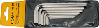 Produktbild von Elora Winkelschraubendreher-Satz, 14-teilig 1,5-22 mm, mit SB-Tasche, ELORA-159S-14M