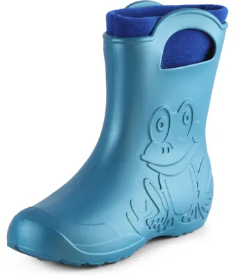 Produktbild von Ladeheid Damen federleichte Eva Gummistiefel Regenschuhe gefüttert LA-CA-12 (Metallisches Blau, 36/37 EU)
