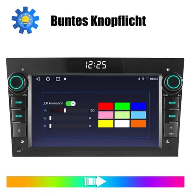 Produktbild von Autoradio 2 DIN Android 15 für Opel Astra H Corsa C D Vectra C Zafira 7 Zoll Touchscreen GPS Navigation DAB Bluetooth Freisprechanlage Apple CarPlay