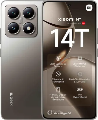 Produktbild von Xiaomi 14T 12GB + 256GB Titan Gray Smartphone