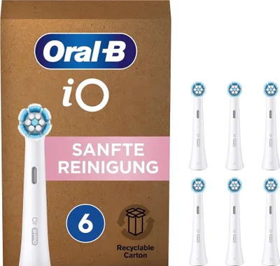 Produktbild von 6 Oral-B iO Sanfte Reinigung Zahnbürstenaufsätze