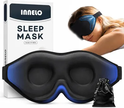 Produktbild von Schlafmaske 3D, für Reisen, 100% blickdicht, vertiefte Augenhöhle, für Seitenschläfer