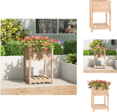 Produktbild von vidaXL Pflanzkübel mit Ablage 54x54x81 cm Massivholz Kiefer -  Blumentöpfe & Pflanzgefäße