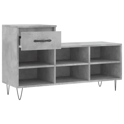 Immagine prodotto di vidaXL Portascarpe grigio cemento 102x36x60 cm materiale a base di legno