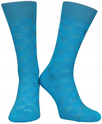 Produktbild von Krebo Herren Socken Kariert Baumwolle Blau