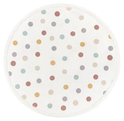 Produktbild von TT Home Waschbar Teppich Krabbelmatte Babyzimmer Baby Spielmatte Kinder Rutschfest Flauschig Modernes Design Deko Größe 120 cm Rund