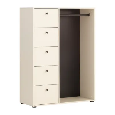 Produktbild von Garderobenschrank mit Kleiderstange beige LORCA-80