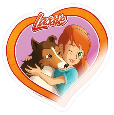 Produktbild von Spreadshirt Lassie Ein Herz Und Eine Seele Sticker Aufkleber, 10 x 10 cm, Transparent glänzend
