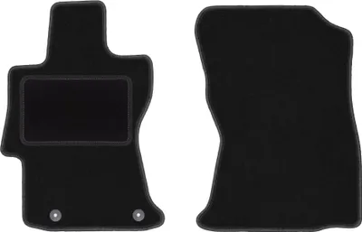 Produktbild von Velours-Fußmatten Vorne passend für Subaru XV II (SUV, Bj. 2019-) –  schwarz, passgenau, mit Befestigungen set 2 Stk. - STANDARD