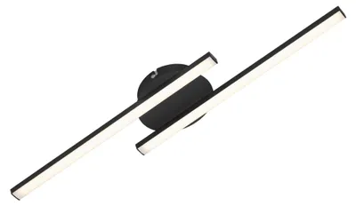 Zdjęcie produktu dla Lampa sufitowa LED 12W 960lm 3000K 2-prętowa do salonu 56cm Nowoczesna IP20 Czarna