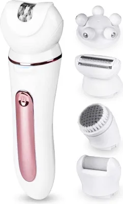 Productafbeelding van Nuvance - Epilatieapparaat voor dames - Epilatieapparaat voor het gezicht - 5 opzetstukken - Epilatieapparaat - Gezichtreiniger - Epilatieapparaat voor het gezicht (voor vrouwen) - Epilatieapparaat - Oplaadbaar via USB