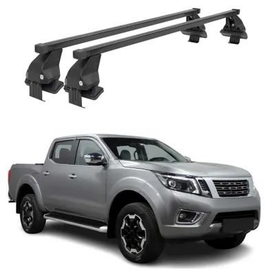 Produktbild von Menabo Dachträger Grundtäger für Nissan Navara 2014-2020 4 tür 50kg Schwarz 2x, KI-generiertes Bild