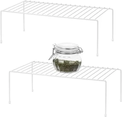 Produktbild von PolkaHome® Drahtregal für Küchenschrank, Metall-Aufbewahrungsregal für Küche, Arbeitsplatte, Vorratsregal für Lebensmittel und