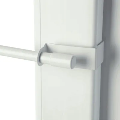 Produktbild von Mini Gardinenstange Weiß 45–75 cm Teleskop Klemmstange ohne Bohren