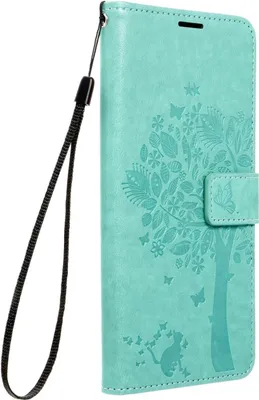 Produktbild von Elegante Buch-Tasche Hülle Fancy "Mezzo"Book-Style Kartenfächer Wallet Schale Baum Mandala kompatibel mit Samsung Galaxy A32 5G Baum Grün