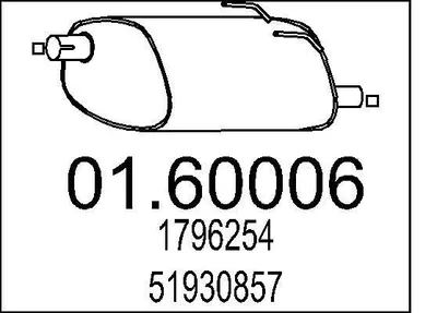 Produktbild von MTS 01.60006 Endschalldämpfer für FIAT 500 C (312) Auspuff