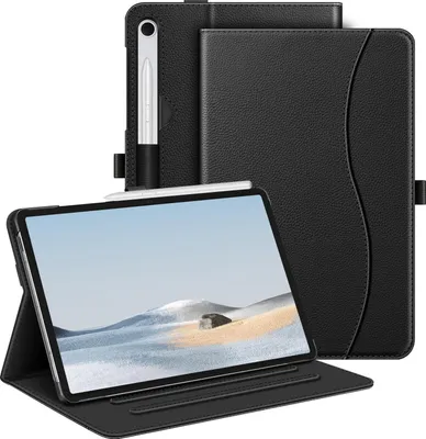 Produktbild von Fintie Hülle für Samsung Galaxy Tab S10 Lite/S10 FE/S9 FE 10.9" & S9 11" Tablet, Multi-Winkel Folio Schutzhülle mit Dokumentenfach und Auto Schlaf/Wach Funktion, Schwarz