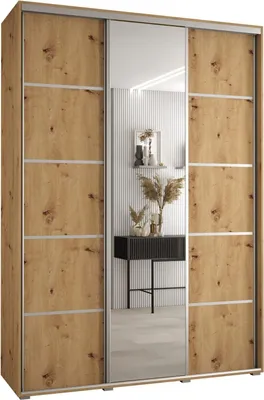 Produktbild von MEBLE KRYSPOL Davos 5 Schrank, drei Türen - 235,2x170x45 cm - Artisan  Artisan Silber