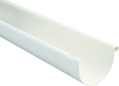 Produktbild von Marley Dachrinne Kunststoff halbrund Verkehrsweiß RAL 9016 RG 100 mm L = 3000 mm