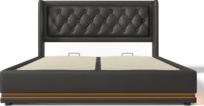 Produktbild von Flieks Polsterbett 140x200cm mit USB & Typ-C, Doppelbett Jugendbett mit LED, Hydraulisches Stauraumbett Boxspringbett mit Lattenrost, PU, Schwarz