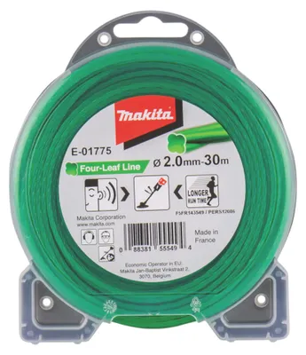 Obrázek produktu pro Makita E-01775 Žací závit čtyřlistý 2,0 mmx30 m