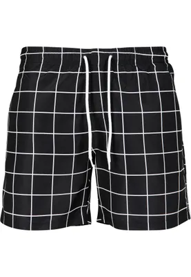 Produktbild von Urban Classics - CHECK Swim Badeshorts schwarz - 3XL