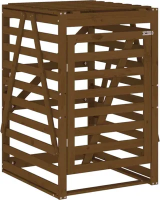 Obrázok produktu pre vidaXL Box na odpadky Honey Brown 84x90x128,5 cm Masívne borovicové drevo