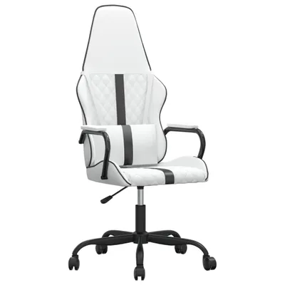 Produktbild von Gaming-Stuhl mit Massagefunktion Schwarz und Weiß Kunstleder