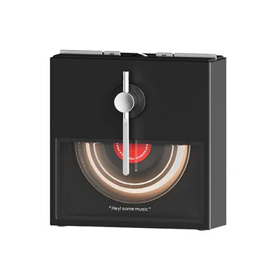 Immagine prodotto di Altoparlante Bluetooth decorativo ZELURXX, doppio altoparlante da 5 W, suono a 360°, Bluetooth 5.3, music box con luci d'atmosfera, nero