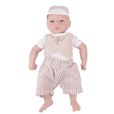 Produktbild von Silikon Reborn Babypuppen, realistische bemalte Merkmale, lebensechtes Neugeborenen-Design, 46 cm (18,11 Zoll) Junge