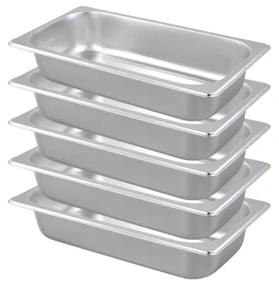 Paneerschalenset 5-tlg., Edelstahl, 32,5x17,5x6,5 cm, silber