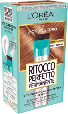 Zdjęcie produktu dla Trwała farba do włosów z aplikatorem L´Oréal Paris Ritocco Perfetto Permanente, ciemny blond, 45 ml