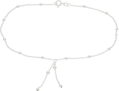 Produktbild von JuwelmaLux Fußkette mit Kugeln 925 Silber JL11-04-0130 25 cm